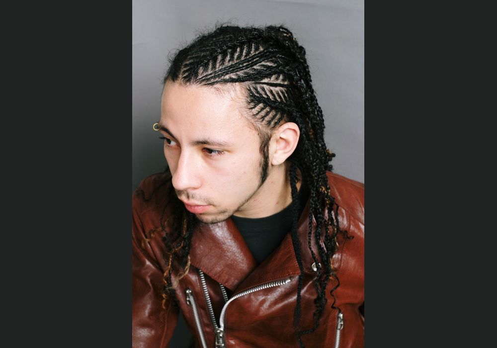 凝ったデザインのコーンロウ・ブレイズ