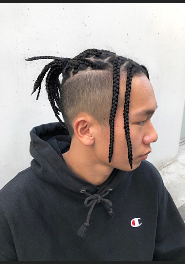 Asap Rocky Travis Scott風のブレイズ コーンロー ドレッドなどの特殊系ヘアーも代官山のラブロックにおまかせ メンズ アフロ 代官山の美容院はハイセンスな施術と確かな仕上がりでお届けいたします