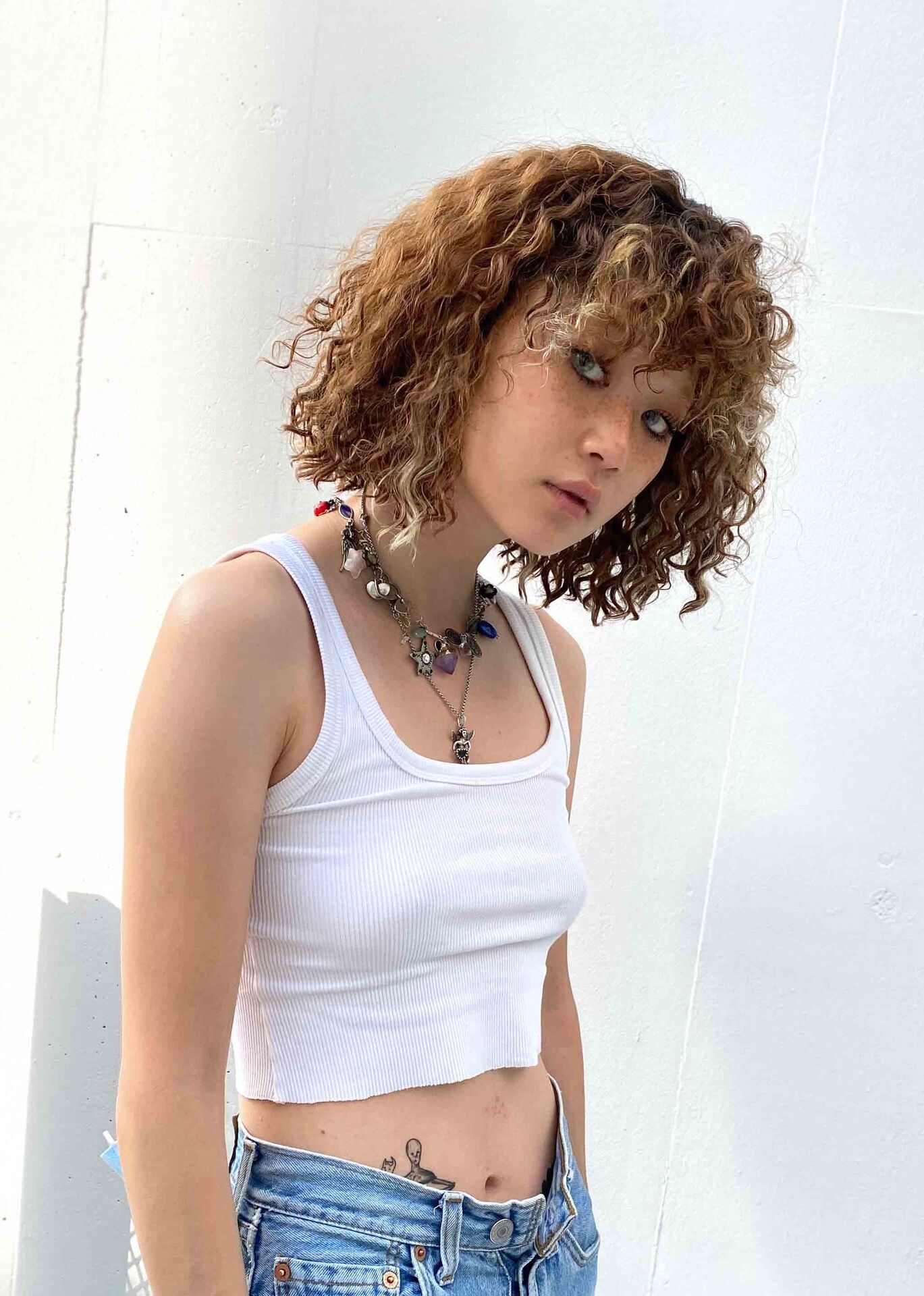 ボブヘアのスパイラルパーマ・ハイライト・an・アン