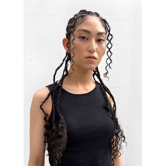 Cornrows, blazes, curl extensions
