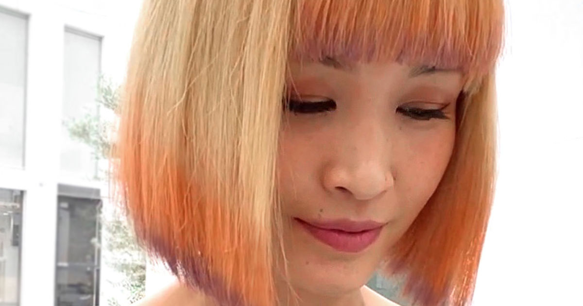 ひとみ　マリブ　ショート　ブロンドグラデーションカラー