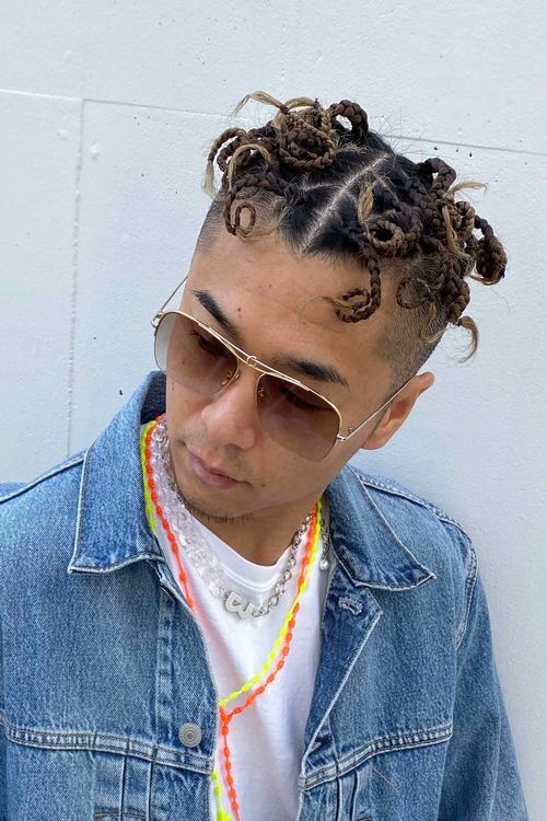 ブロックブレイズ・成人式、成人式ヘア、 2ブロックのメンズヘアー・skiboi,Asap Rocky,Travis Scott,代官山のラブロックへ。コーンロー、ドレッド、ブレイズなどの特殊系ヘアーもおまかせ。