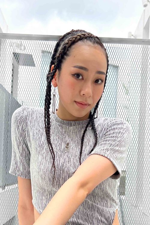 コーンロウ・ブレイズ・成人式、成人式ヘア、 dleague・chiharu・dipbattles、ブラックヘア