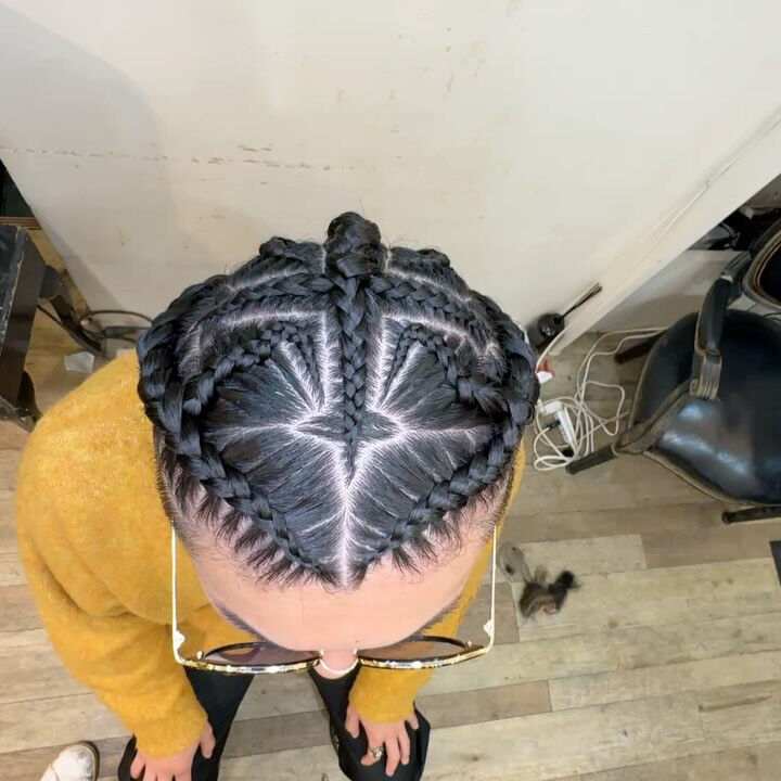 #コーンロウ #cornrows #クロスのコーンロウ#十字