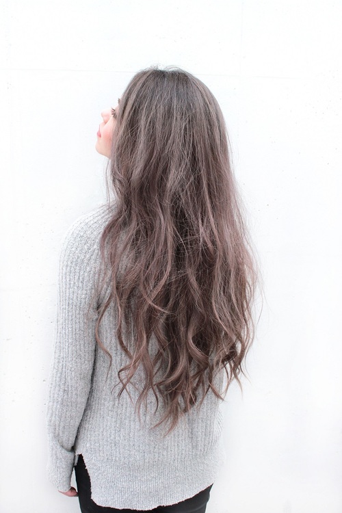 ハイトーン・ロングの3Dグラデーションカラー