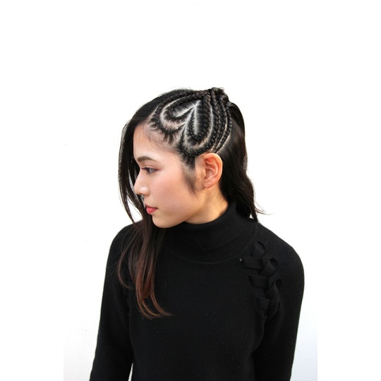 Cornrow Heart Shape